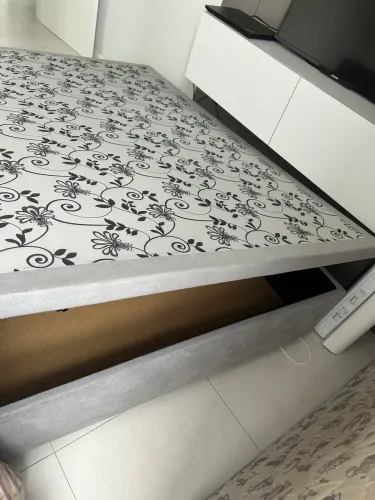 Cama box baú casal com colchão 