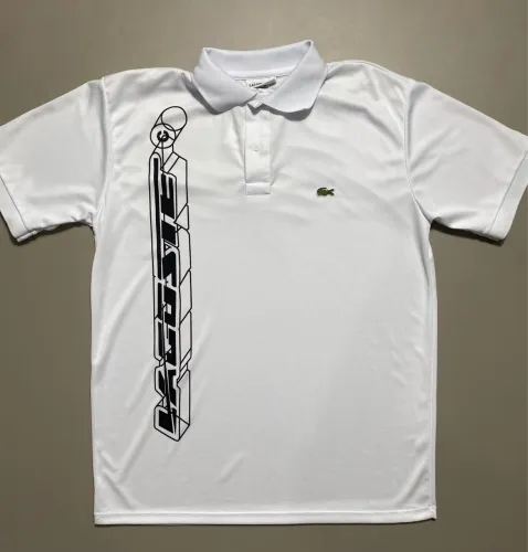 Polo Lac Sport Branco Logo Lateral
