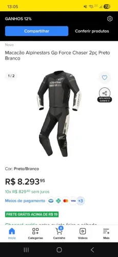 Macacão moto gp