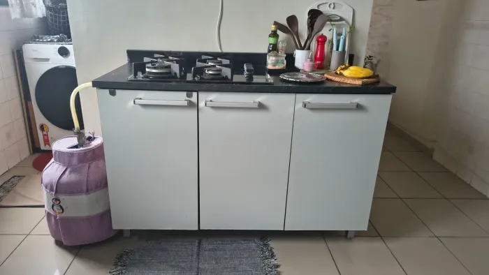 Cooktop de 4 bocas Dako + móvel 120 cm de três portas