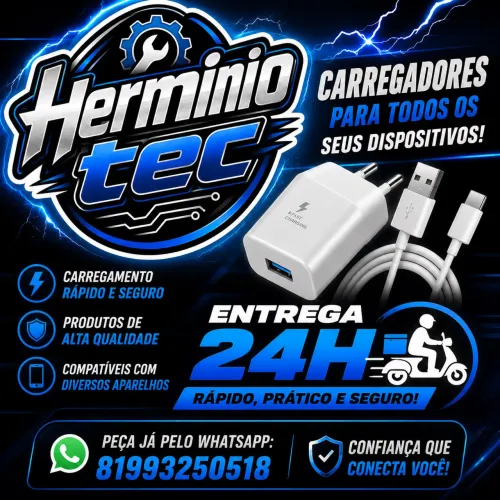 CARREGADORES DE ALTA QUALIDADE - ENTREGA 24H!