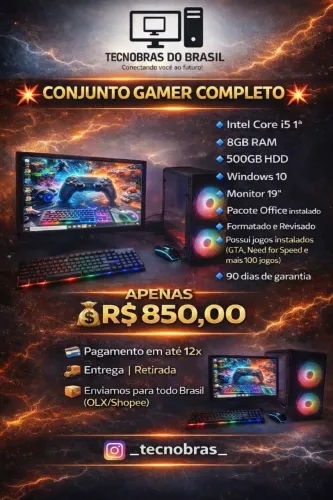 Computador Gamer Core I5 Completo 