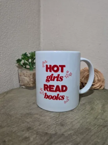 Caneca para leitores | Hot Girls Read books | Caneca Hot Girls Read Books