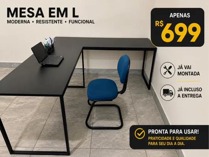 Mesa de escritório em L