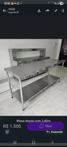 bancada em aço inox 