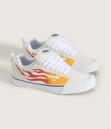  Frente Grátis  Vans knu skool flame cream, Num 40