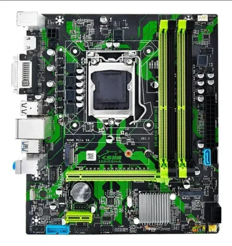 Placa Mãe B75 HM LGA1155 + 4 Slots DDR3 + USB 3.0 + SATA 6 GBs + NVME M2 +WIFI +HDMI + DVI
