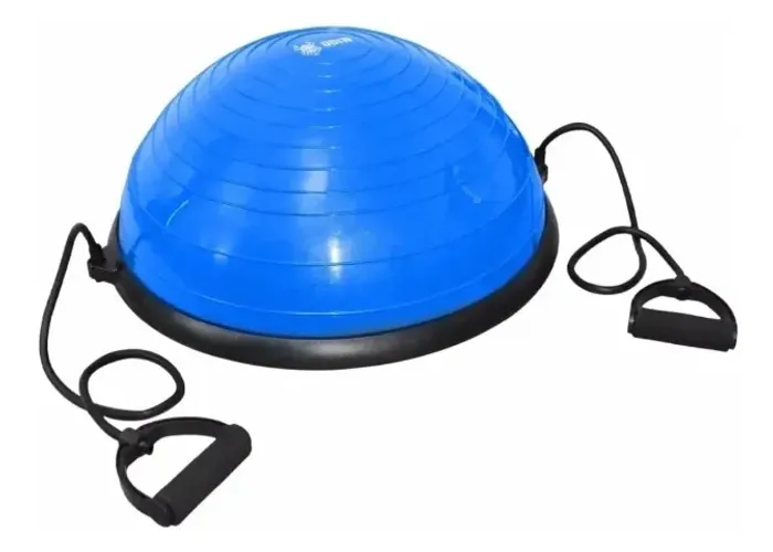 Meia Bola de Equilíbrio Bosu Odin Fit com Alças e Bomba - Seminova