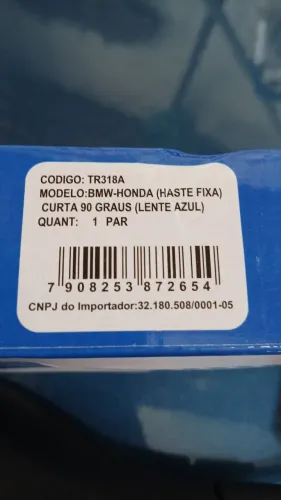 Retrovisor modelo bmw lente azul para linha honda!