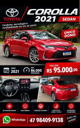 Toyota Corolla GLI 2.0 16V Flex Aut. 2021