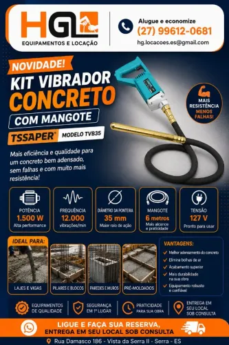 Vibrador de concreto portátil