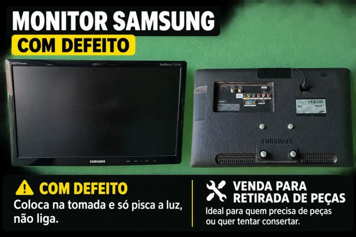 Monitor Samsung SyncMaster T22B300 com Defeito - Para Peças