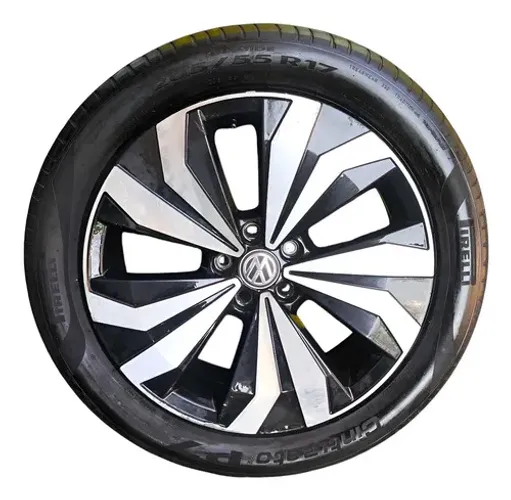 Roda Aro 17 5furo C/pneu 205/55 Vw T-cross 2020/2022 Detalhe Preto