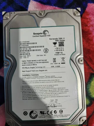 HD Seagate 1TB