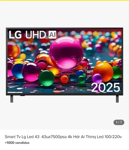 Smartv LG 43 polegadas