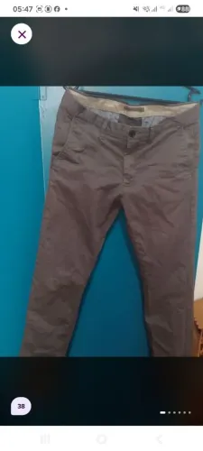 Calça zara slim cinza