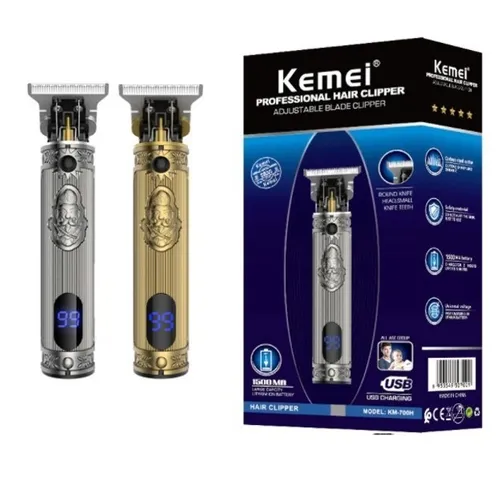 Máquina De Cortar Cabelo Kemei Km-700H Lcd Digital Display