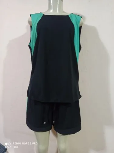 Conjunto feminino em viscose tam 44 estado de novo