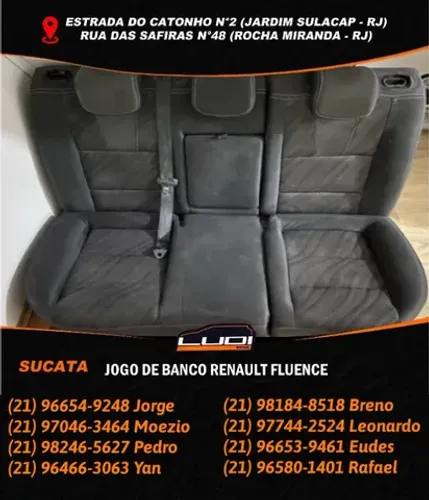 Jogo de banco Renault Fluence