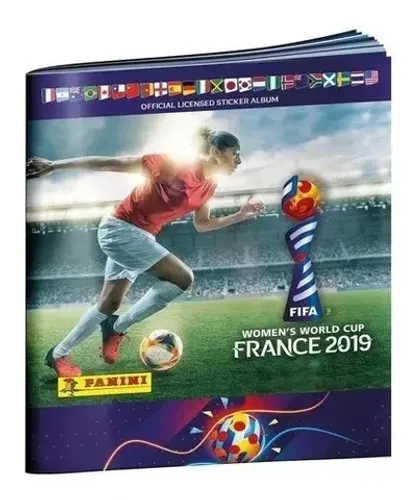 Álbum da Copa Feminina 2019, com todas as figurinhas soltas para colar