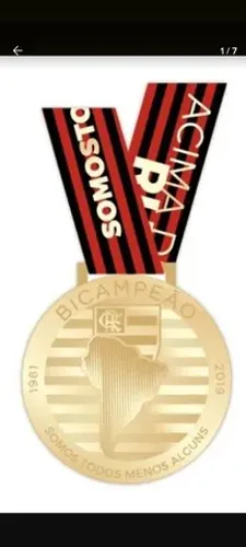 Medalha Flamengo Bi Campeão Libertadores 2019