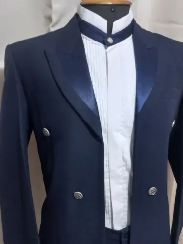 Terno Modelo Casaca Inglesa Azul