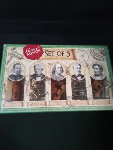 Coleção 5 jogos quebra-cabeça Great Minds Set of 5 importado na caixa
