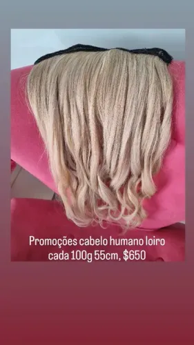 Promoções cabelo humano loiros perolado cada 100g 55cm 