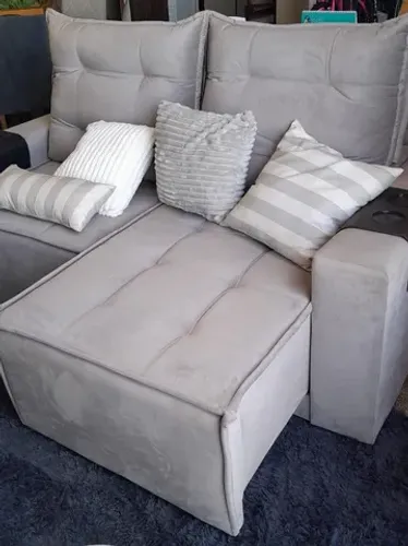 sofa retratil  reclinavel londres cinza 