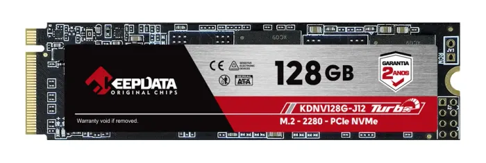 SSD Keepdata M.2 128GB NVMe - KDNV128G-J12 - NOVO LACRADO 1 ANO DE GARANTIA