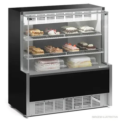 Balcão Refrigerado Confeitaria 1,10m GPEA-110R PR 