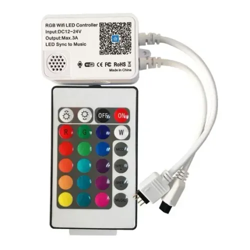 Controlador Fita Led RGB Controle e App - Sincronize Luz e Música com Alexa e GoogleHome