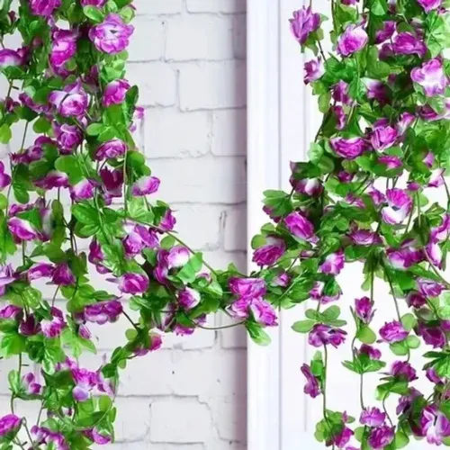 2 Correntes de Rosas e Folhagem para Decoração na parede