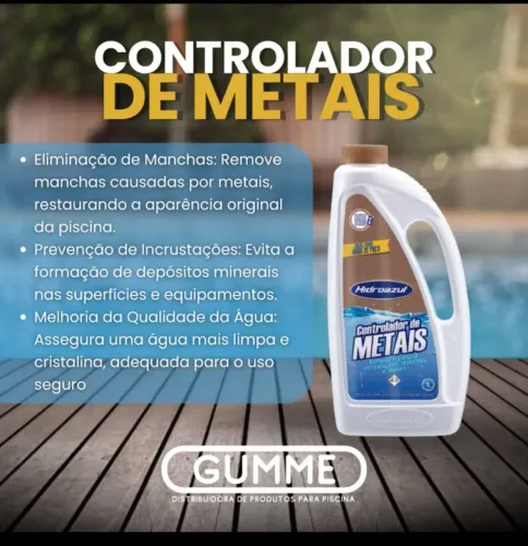 Controlador de Metais Hidroazul para Piscinas - 1L