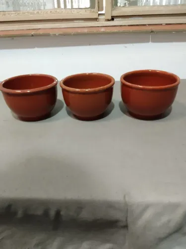 Kit com 3 Cumbucas p/ Molho/Farinha etc