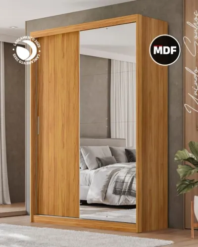 Guarda Roupa com Espelho 2 Portas 4 Gavetas 100% MDF varios modelos