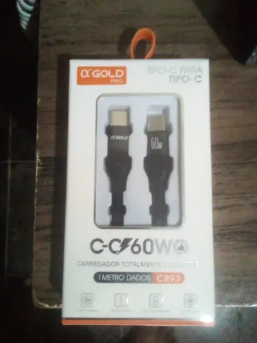 Cabo USB-C para USB-C 60W Alpha Gold Pro