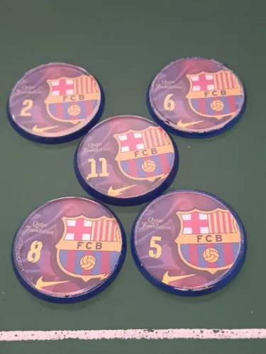 Esquenta Black futebol de botão quarteto Barcelona Frandian arte embutida 