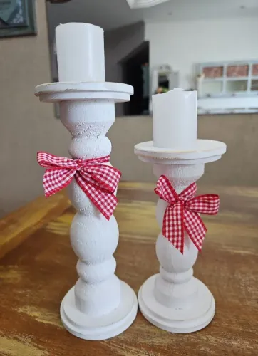 Dupla de Castiçais artesanais
