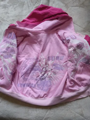 Casaco com capuz rosa para menina - Surf Cowgirls