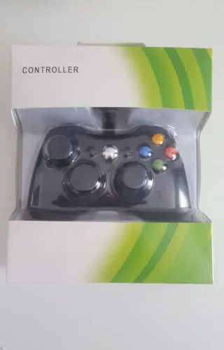 Controle Xbox 360 com fio cor Preto Novo