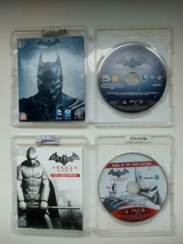Kit Batman Arkham City e Batman Arkham Origins jogos PS3