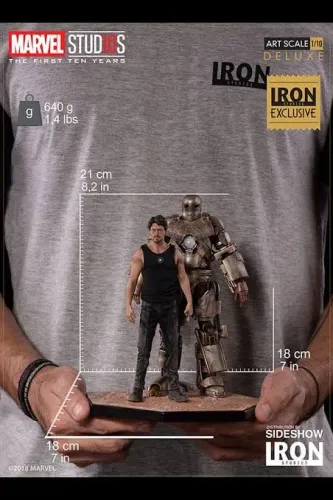 HOMEM DE FERRO MARK I E TONY STARK (Iron Man - Iron Studios)