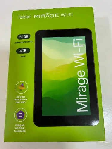 Tablet Mirage 4gb ram 64gb armazenamento 