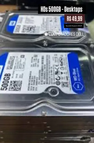 HDs 500GB pra PC e Notebook