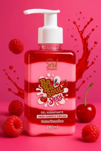 GEL HIDRATANTE BABASOUL SEXY 280ML FRUTAS VERMELHAS