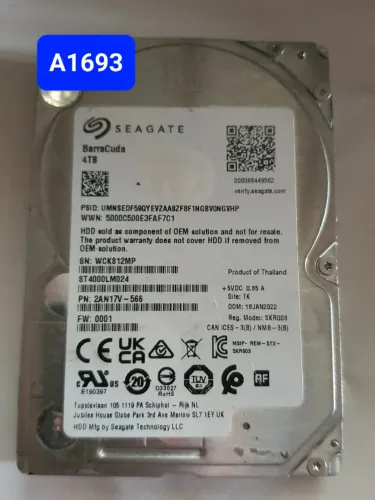 Placa Hd 4 Tb St4000lm024 - Fw: 0001 - Cod. A1693
