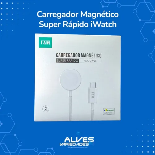 Carregador magnético para relógio smartwatch