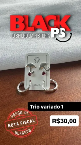 Trio de Brincos Variados | Prata 925