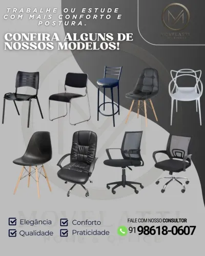 Cadeiras para escritório e home office - Vários modelos